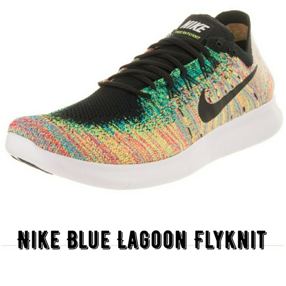 Nike Flyknit Blue Lagoon RN 2017 Running Sz 14 NEW
